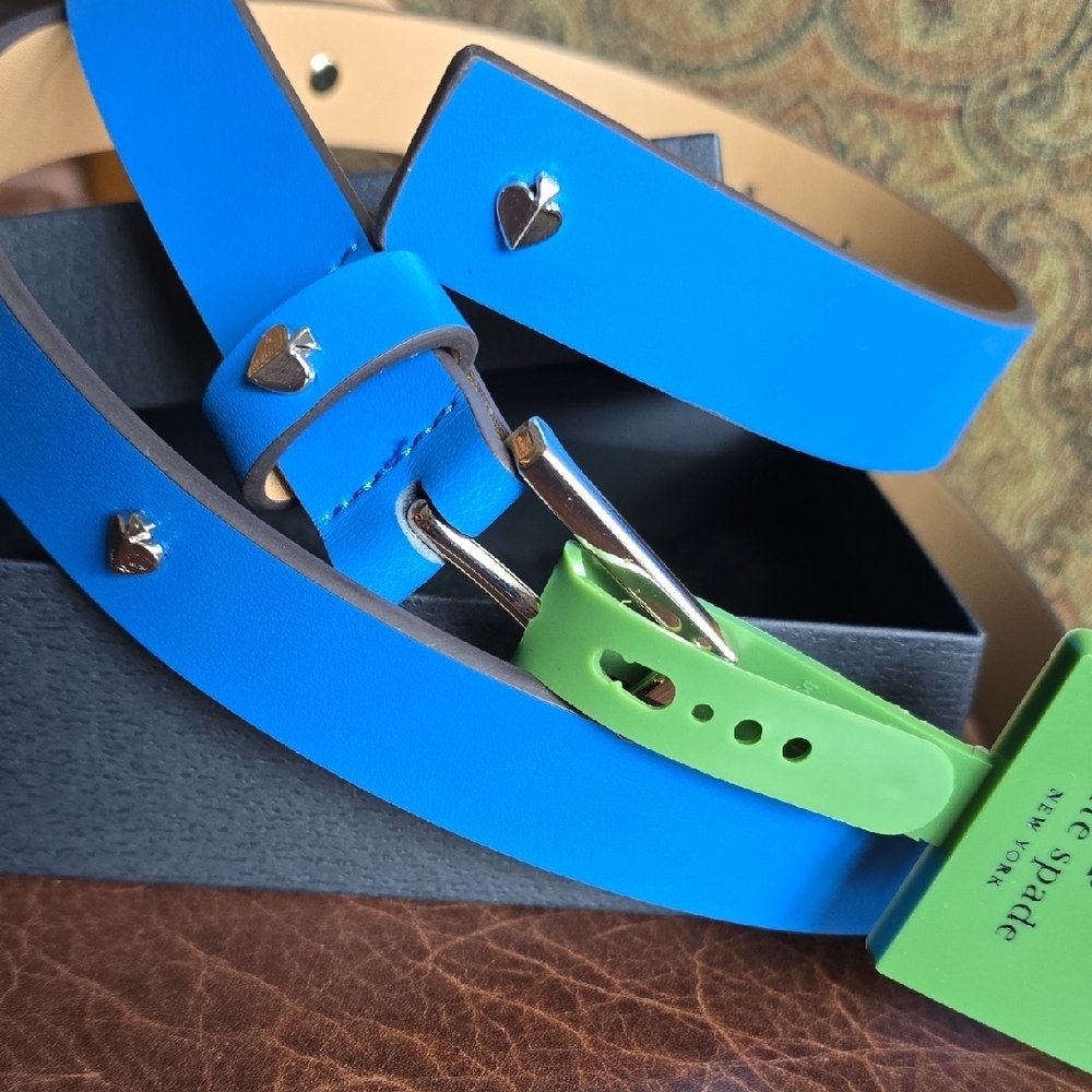 Kate Spade Blue Studded Belt - Picture 3 of 4